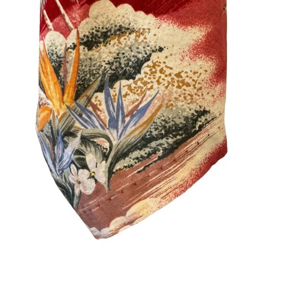 Vintage RJC Hawaiian Shirt Button Up Short Sleeve Magnum PI Palm Trees Floral - Picture 7 of 16